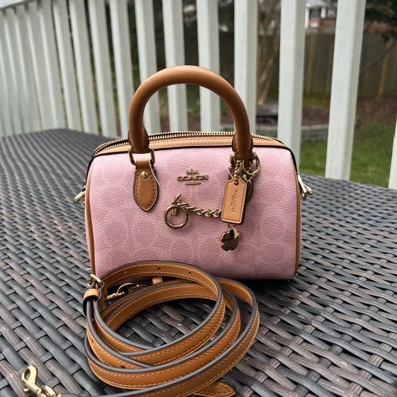 Coach mini rowan pink signature Women's Bag CEK79 - Picture 6 of 8